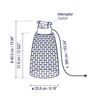 bover NANS M/41 Outdoor Tischleuchte